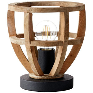 MATRIX WOOD 2 Brąz E27 Lampka stołowa Brilliant 92808/66