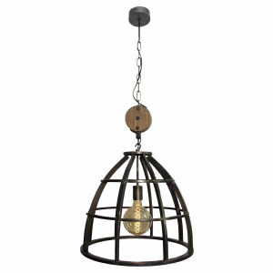 CENTURY Spalona stal E27 Lampa wisząca Brilliant 93400/13