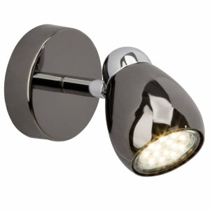MILANO Czarny | Chrom LED 3W 3000K Kinkiet ruchomy Brilliant G21710/76