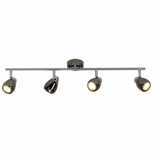 MILANO Czarny | Chrom LED 4x3W 3000K Spot Brilliant G21732/76