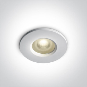 Filousa Biała | Mrożone szkło śr. 8,4cm IP65 GU10 Oczko sufitowe One Light 10105R1P/W