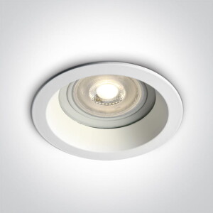 Kedares Biała | Przeźroczyta śr. 9,2cm. GU10 IP65 Oczko sufitowe One Light 10105R2/W