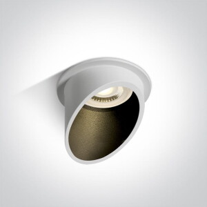 Ewretu Biały | Czarny GU10 Oczko sufitowe tuba One Light 10105E1/W/B