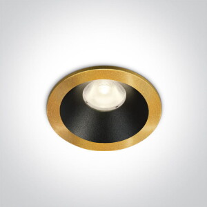 Armu Brąz | Czarny LED 8W 3000K Oczko sufitowe One Light 10108D/BS/W