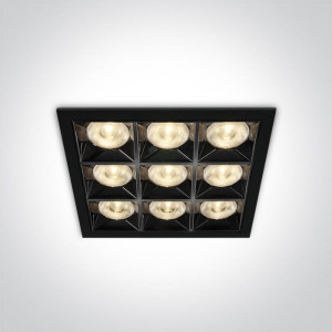 Dorkada Czarny LED 36W CRI90 3000K Oprawa wpuszczana One Light 50906B/B/W