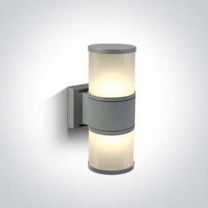 Lauria K2 Szara Góra-Dół 2xE27 IP54 Kinkiet zewnętrzny One Light 67098/G