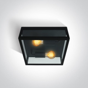 Gabbia P Czarna szer. 28cm. 2xE27 IP43 Zewnętrzna lampa sufitowa One Light 67406D/B