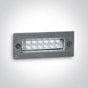 Salmoni Inox Szczotkowany LED 1,2W Czerwony IP54 Lampa wpuszczana zewnętrzna schodowa, elewacyjna One Light 68002/R