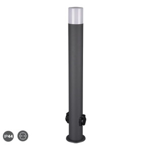HOOSIC Antracyt E27 wys.80cm. 2xgniazdo elektryczne IP44 Lampa ogrodowa stojąca Trio 424067142 ( Od ręki dostępne 2szt. Wysyłka 24h. )