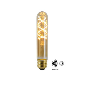 LED z czujnikiem zmierzchu spirala Amber 4W 2200K Barwa ciepła E27 Żarówka filament Lucide 49035/04/62 ( na stanie 1 szt. dostępnych od ręki. Wysyłka