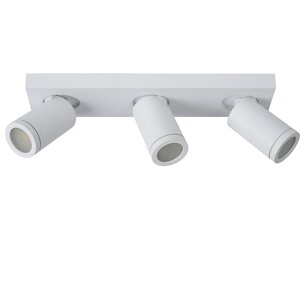 TAYLOR Biały ściemnialny LED DIM 3x5W CRI95 2200K/3000K GU10 IP44 Spot łazienkowy Lucide 09930/15/31