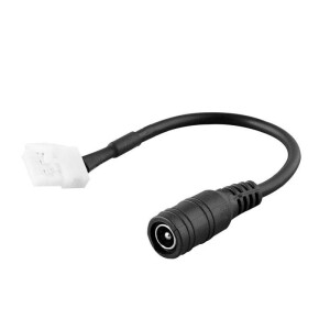 Złączka 10 mm zatrzask/gniazdo DC 2.1/5.5 z przewodami