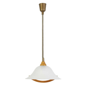 TORBOLE Buk/Mosiądz/Biały alabaster E27 śr. 36 cm Lampa wisząca Brilliant 73678/72