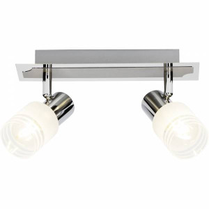 LEA Chrom/Biały LED 2x4W 2700K Spot Brilliant G32429/77
