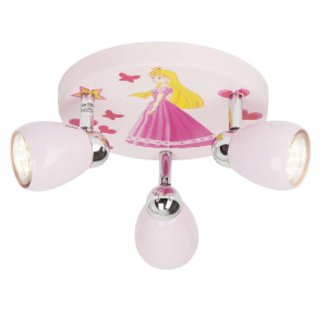PRINCESS Różowy LED 3x3 W 3000K Lampa sufitowa dziecięca Brilliant G55934/17