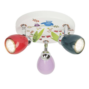 BIRDS Wielobarwny LED 3x3W 3000K Lampa sufitowa dziecięca Brilliant G56034/72