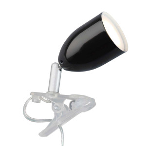 LEO Czarny LED 3W 2700K Lampka z klipsem Brilliant G24801A06