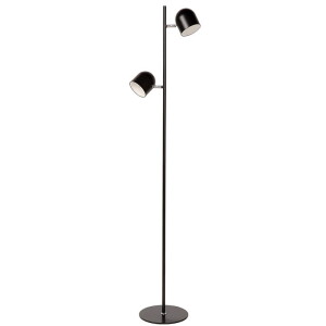 SKANSKA LED DIM Czarna 2x5W ściemnialna 2700K Lampa podłogowa stojąca Lucide 03703/10/30 ( 1 szt. dostępna od ręki. Wysyłka 24 h )