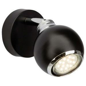 INA Czarny/Chrom LED 3W 3000K Kinkiet ścienny Brilliant G77710/06