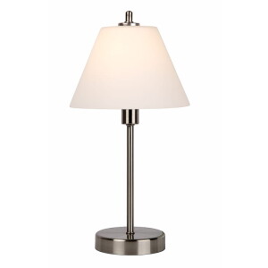 TOUCH Satynowy chrom ściemnialna śr. 22cm. E14 Lampka stołowa Lucide 12561/21/12