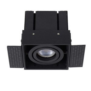 TRIMLESS Czarna GU10 regulowana lampa wpuszczana Lucide 09925/01/30