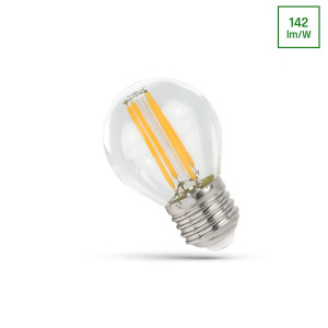 LED KULKA E-27 230V 6W COG WW CLEAR Filament SPECTRUM WOJ+14396