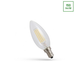 LED ŚWIECOWA E-14 230V 6W COG NW CLEAR Filament SPECTRUM WOJ+14388