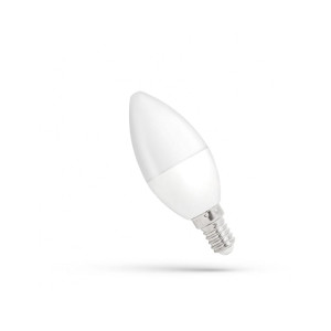LED ŚWIECOWA ściemnialna barwa biała E-14 230V 6W NW DIM SPECTRUM WOJ+14382
