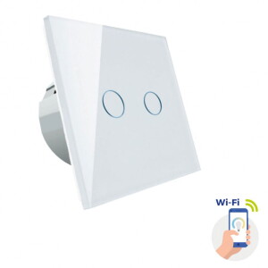 Inteligentny włącznik światła dwustrefowy biały WI-FI SMART Spectrum WOJ+05416
