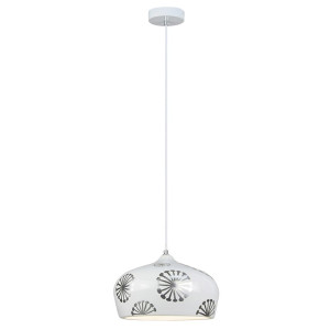 Ginger Srebrna E14 śr. 28cm. Lampa wisząca Rabalux 6049