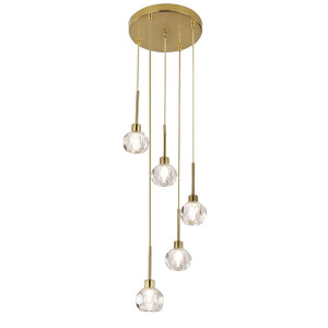 Kassia Złota 5xG9 śr. 30cm. Lampa wisząca Rabalux 5396