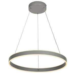 Othello Szara LED 36W DIM śr. 59cm. 3000K-6000K ściemnialna, barwa światła zmienna Lampa wisząca z pilotem Rabalux 6299