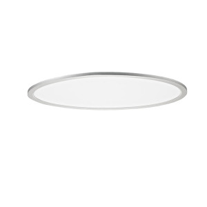 Taleb Srebrna LED 40W DIM szer. 60cm. 3000K-6500K ściemnialna, barwa światła zmienna Plafon z pilotem Rabalux 2191