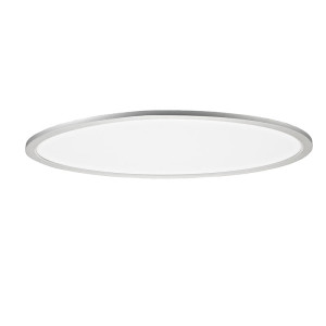 Taleb Srebrna LED 50W DIM szer. 80cm. 3000K-6500K ściemnialna, barwa światła zmienna Plafon z pilotem