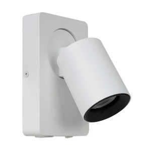 NIGEL Biały LED 5W Gniazdo USB GU10 3000K Kinkiet regulowany z ładowarką LUCIDE 09929/06/31