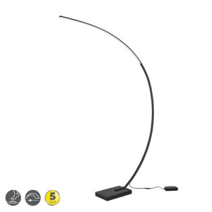 BANGKOK LED Czarny mat 18W 3000K z włącznikiem nożnym Lampa podłogowa Trio 426511832