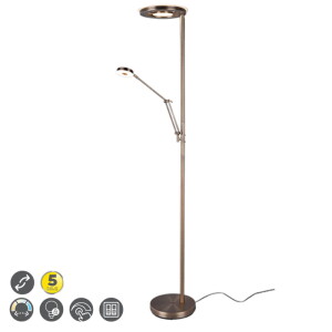 BARRIE LED Patyna 32W | 6W 2700 + 4000K Lampa podłogowa Trio 424210304