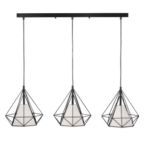 HIRA 3xE27 czarny | biały il mio Lampa wisząca Polux 314574