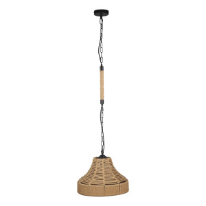AUGUSTA Rope 1xE27 czarny | brąz Lampa wisząca il mio Polux 314543
