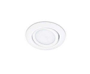 RILA Biały mat okrągłe 5W 3000K GU10 Oczko sufitowe uchylne Trio 650310131