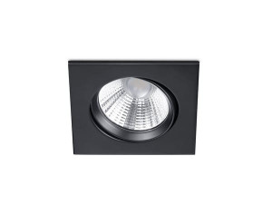PAMIR LED DIM Czarny mat kwadrat 5,5W 3000K IP23 Ściemnialne łazienkowe oczko sufitowe uchylne Trio 650410132