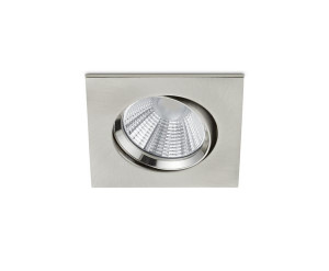 PAMIR LED DIM Nikiel mat kwadrat 5,5W 3000K IP23 Ściemnialne łazienkowe oczko sufitowe uchylne Trio 650410107