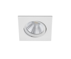 PAMIR LED DIM Biały mat kwadrat 5,5W 3000K IP23 Ściemnialne łazienkowe oczko sufitowe uchylne Trio 650410131
