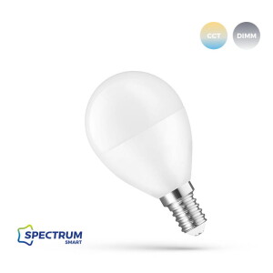 LED KULKA 5W TUYA CCT+DIMM Wi-Fi E-14 230V Spectrum SMART WOJ+14414