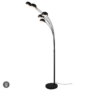 DITO Czarny mat 5xE14 Lampa podłogowa stojąca wieloramienna RL R46155032
