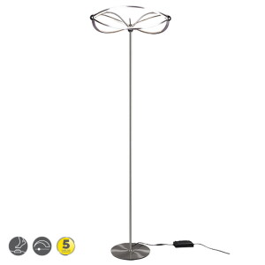 CHARIVARI Nikiel Mat 31W 3000K ściemnialna Lampa podłogowa stojąca