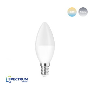 LED ŚWIECOWA 5W TUYA SMART CCT+DIM Wi-Fi E-14 230V Spectrum WOJ+14413