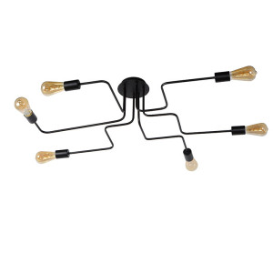 LESTER Czarna 6xE27 Lampa sufitowa Lucide 21112/06/30