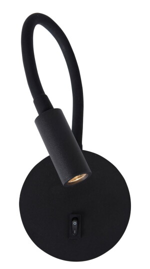 ALMERIA Snake Czarny LED Samsung 3W 3000K Kinkiet ścienny