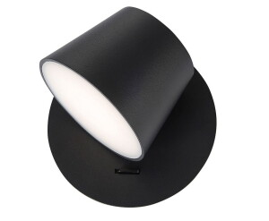 CORIA Czarny LED Edison 6W 3000K Kinkiet ścienny